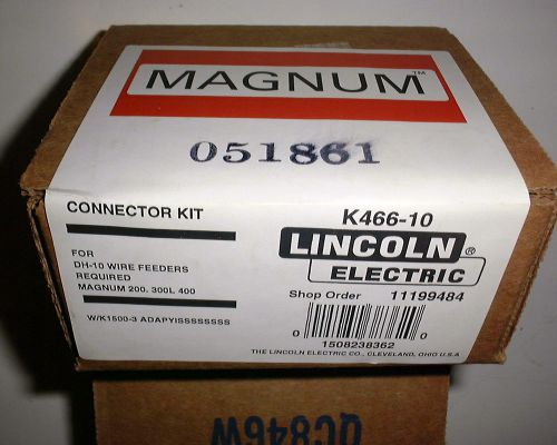 NEW LINCOLN ELECTRIC, MAGNUM K466-10 CONNECTOR KIT for DH-10 WIRE FEEDER