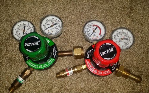 Replacement oxygen and acetylene regulators welding victor compatible gauges for sale