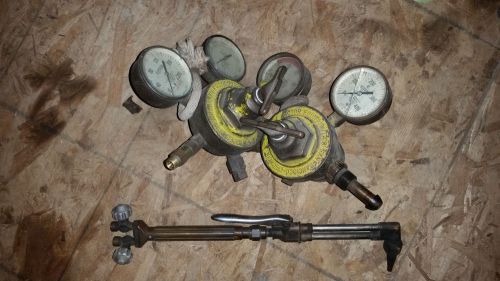 Victor torch gauges and cutting torch for sale