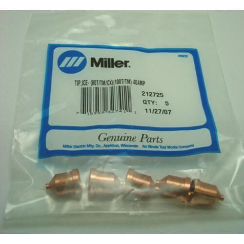 Miller 212725 Tip, Ice- (60T/Tm)(80T/Tm/Cx) 40Amp Pkg = 5