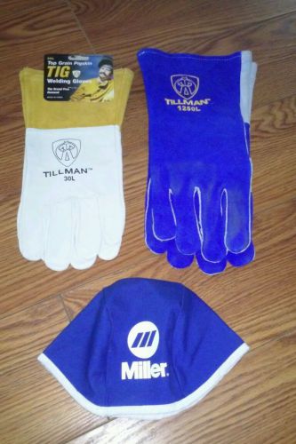 Welding mig and tig gloves with beanie!!!! value kit no reserve!!!!!!!!!!!!!!!!! for sale