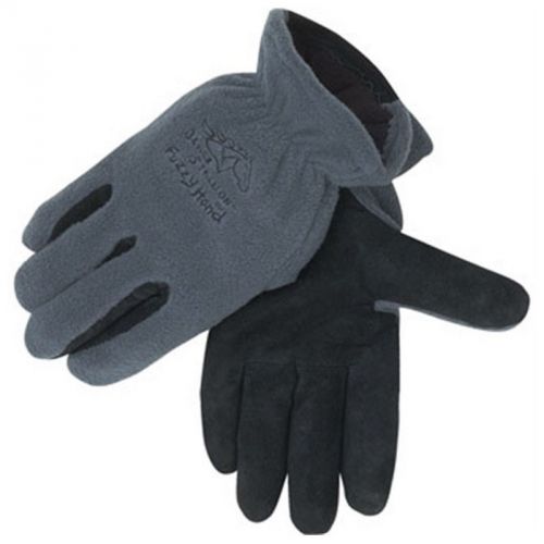Revco Black Stallion 15FH-GRAY Polar Fleece/Cowhide Winter Gloves, X-Small