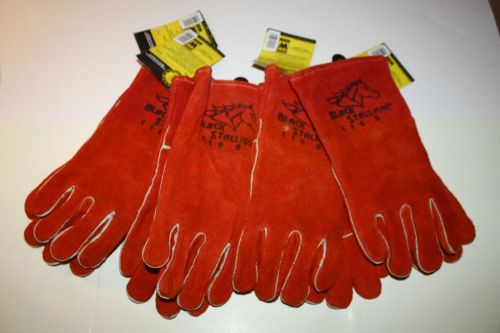 (4 Pairs) Revco Black Stallion 110 Select Cowhide Standard Welding Gloves Small