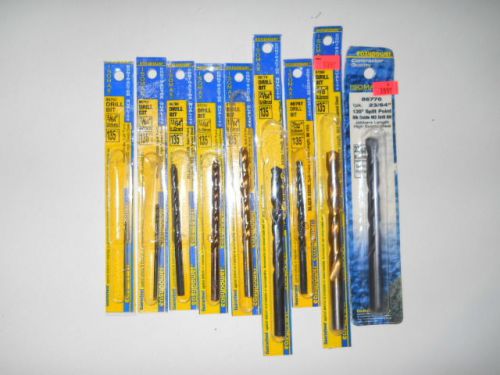 Lot of Nine 9 Isomax Contractor Quality Drill Bits