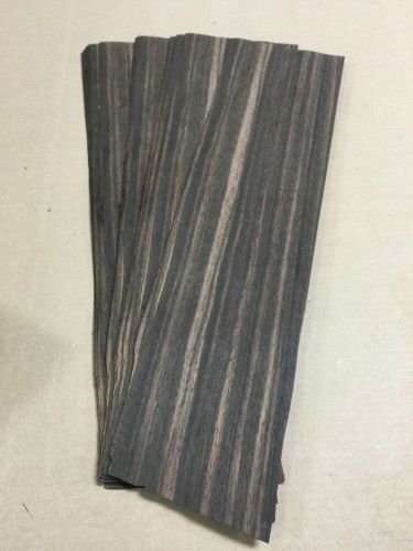 Wood veneer ebony 5x21 22pcs total raw veneer  &#034;exotic&#034; eb1 12-11 for sale