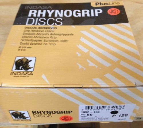 RhynoGrip Plus Line 5&#034; 120 grit Sanding Disc (50 count)