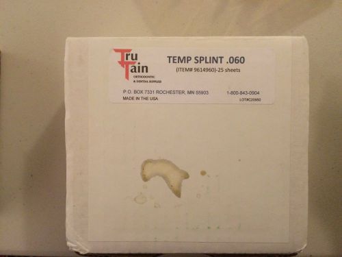 Tru Tain Temp Dental Night Guard Splint .060 -- 17 Sheets