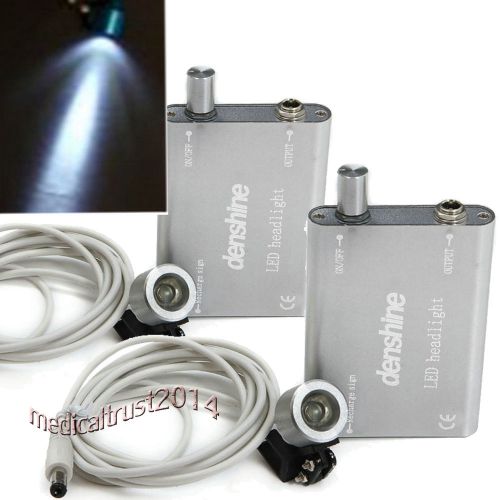 2pcs portable led head light lamp for dental surgical medical binocular loupes for sale