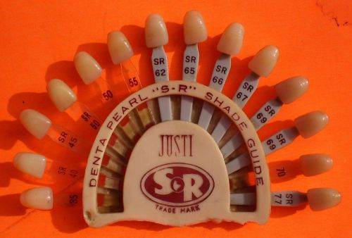 LOT OF VINTAGE DENTAL SHADE GUIDES JUSTI TRUBYTE  Tooth Color Guide LAB TEETH