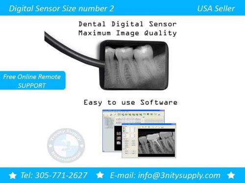 Digital X-RAY Sensor Size # 2 + 50 Sensor Sleeves. High Tech &amp; Friendly Software