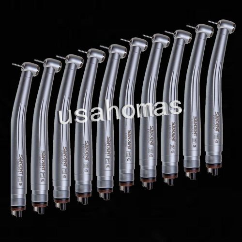 10X New  NSK Style Dental High Speed Handpiece Push Button Type 4Hole SANDENT