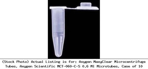 Axygen MaxyClear Microcentrifuge Tubes, Axygen Scientific MCT-060-C-S 0.6 Ml