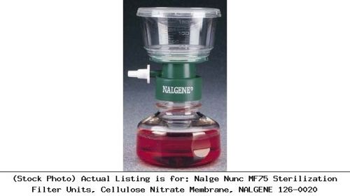 Nalge Nunc MF75 Sterilization Filter Units, Cellulose Nitrate Membrane: 126-0020