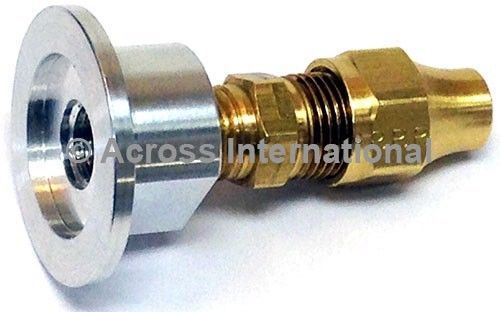 KF25 NW25 Flange to 3/8&#034; Flare Adapter for Vacuum Purge Ovens Degassing Chambers
