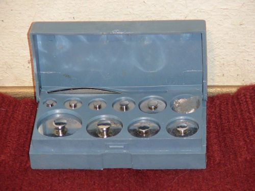 Lab counter balanced/calibration scale weight set with tweezers. nib for sale