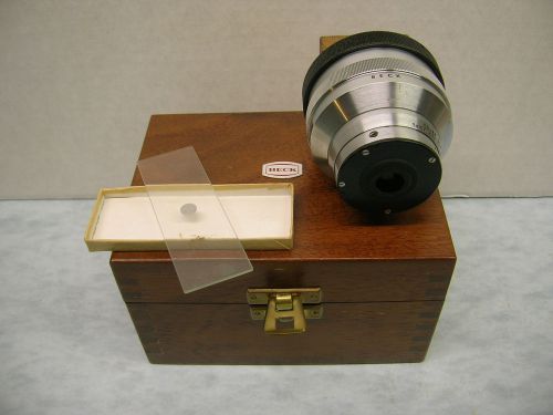 Beck-ealing reflecting microscope objective 36x w/ wooden box,manual,test slide for sale
