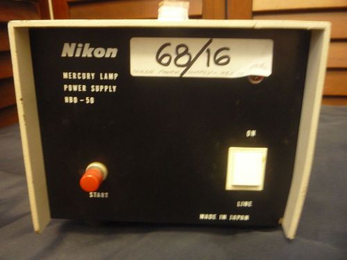 NIKON MERCURY LAMP POWER SUPPLY HB0-50 (SN 7192)  (ITEM # 1089/11)