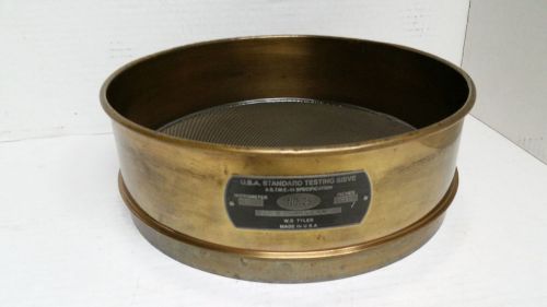 Us tyler no. 25 brass 24 mesh usa standard testing sieve 12 inch astm-11 specs for sale