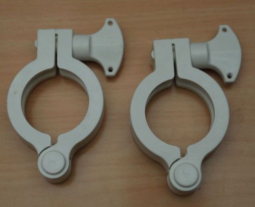 Used 2 Pack Sanitary Nylon Tri-Clamp Laboratory Clamp Measures 1-5/8&#034; Interior