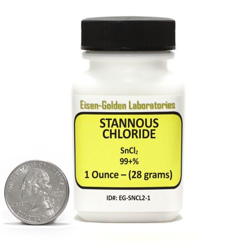 Stannous Chloride [SnCl2] 99% ACS Grade Powder 1 Oz in a Space-Saver Bottle USA
