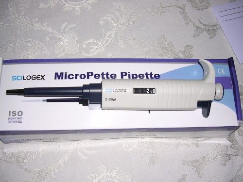 Scilogex micropett single channel variable pipettor 2-20 µl for sale