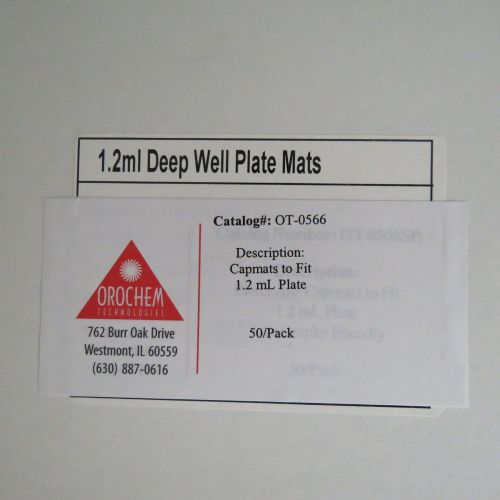 50 Orochem 1.2mL 96-Deep well Round Pierceable Sealing Mats Capmats # OT-0566