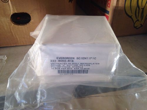 NEW EVERGREEN 222-8052-R1K Untreated 96-WELL MICROPLATES ROUND BOTTOM