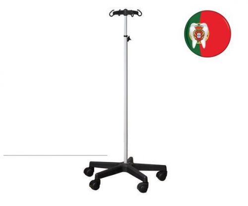 New medical hospital iv stand pole 5 wheels 4 hooks stainless steel angelus for sale