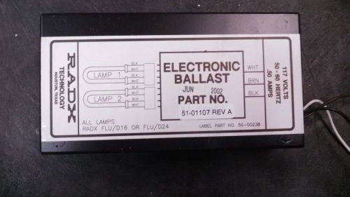 RADX ELECTRONIC BALLAST P/N 51-01107 REV.A