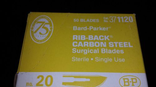 (50) RIB-BACK CARBON STEEL SURGICAL BLADES 371120
