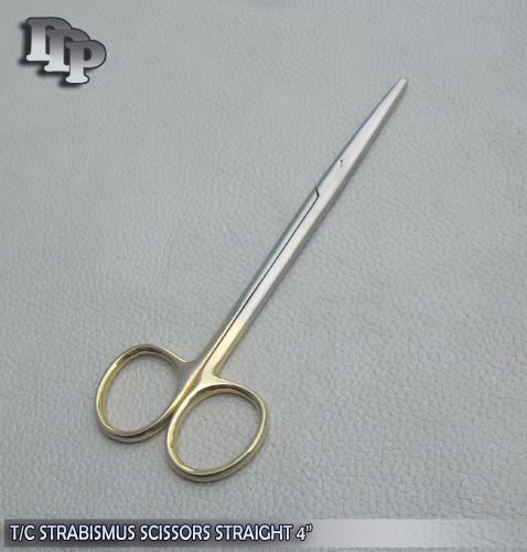 T/C Strabismus Scissors 4&#034; Straight Surgical Dental INSTRUMENTS