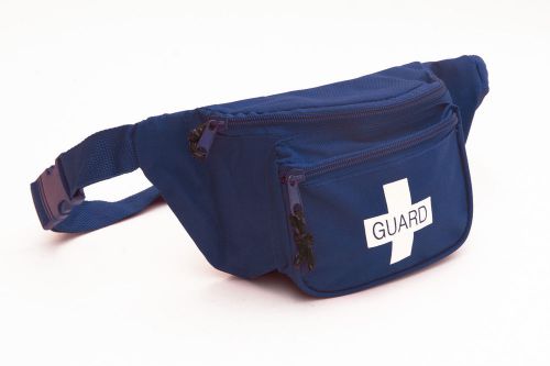 Navy Fanny Pack Tear-Resistant Nylon Adjustable Waist Strap to 45&#034; 3 Pockets