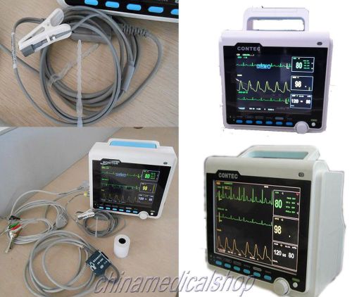 Veterinary vet icu patient monitor ecg nibp spo2 pulse rate with free printer for sale