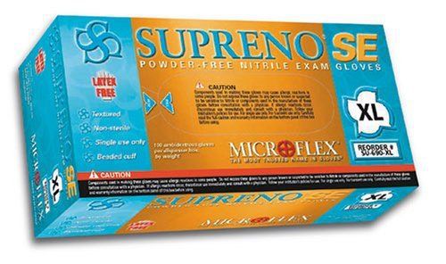 NEW Microflex SU690XL Supreno SE Powder Free Nitrile Glove Size Extra Large (100