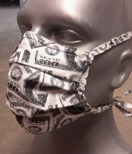 Surgical mask dust winter club sustainable reusable cotton medical $100 bill