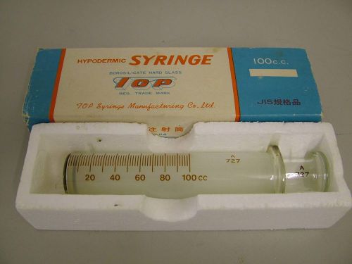 Top 100cc Borosilicate Hard Glass Hypodermic Syringe In Box