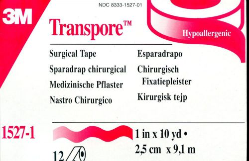 Transpore Surgical Tape #1527-1 12 Rolls/Box
