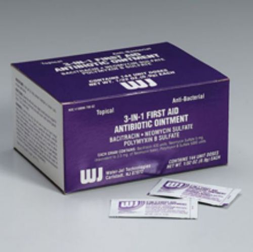 NEW First Aid Only-Triple antibiotic ointment pack- 1/32 oz.- 144 per box