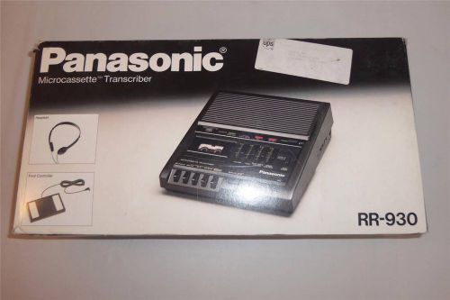Panasonic RR-930 Microcassette Transcriber Recorder Foot Pedal Headset -0314SH