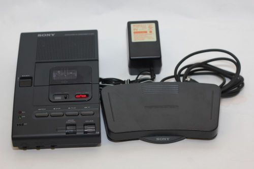 Sony M-2000 Microcassette Transcriber Dictator w/ headphones foot pedal was $600