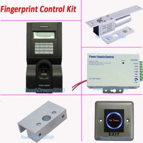 Full Door Access control system Kit F8 with power unit/lock/exit button, bracket
