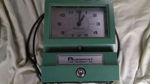 Vintage acropoint time clock working no key