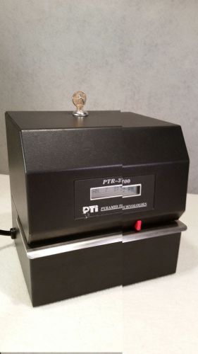 Pyramid Technologies PTR-3700 Heavy Duty Time Card Punch Clock - VGC