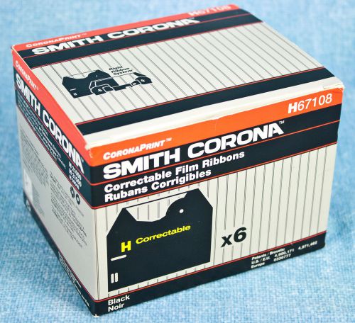 Smith Corona Typewriter Correctable Film Ribbons Black H67108 Box Of 5 Missing 1
