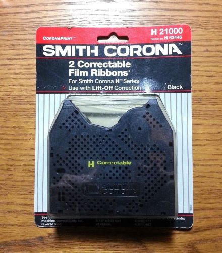 2 Pack Smith Corona H 21000 Correctable Film Ribbons Black 5/16 in x 540 ft.