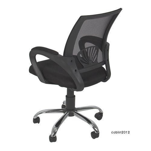 Chair computer office ergonomic black mesh executive swivel high padded arms for sale