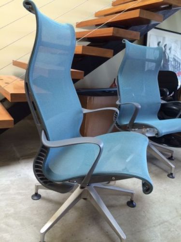 HERMAN MILLER Setu Lounge Peacock Blue Chair Retail $979