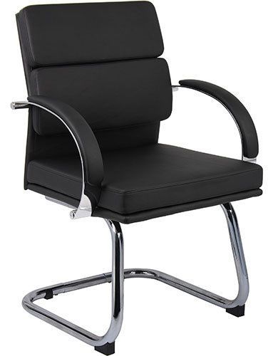 MODERN GUEST CHAIR Designer Black or White Office Chairs Conference Meeting Room