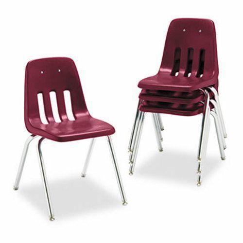 Virco Series Classroom Chair, 18&#034; Seat Height, Wine/Chrome, 4/Carton (VIR901850)