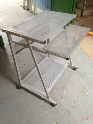 Metal PC (Computer) Trolley - Silver